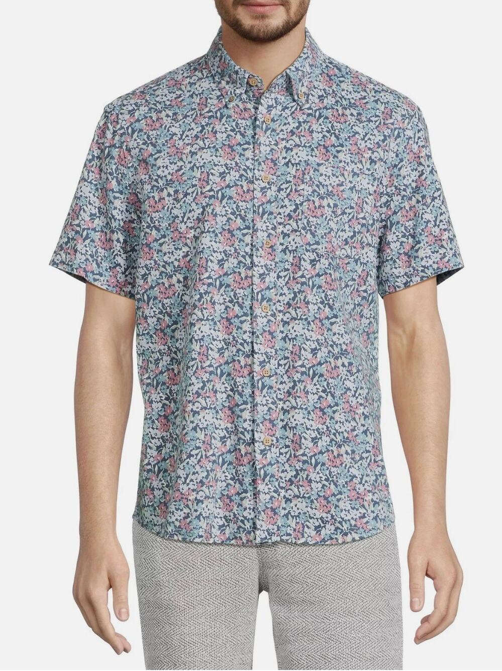 Faherty Shirt Short-Sleeve Breeze Beach Blossom Floral size XL